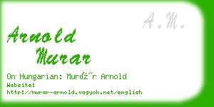 arnold murar business card